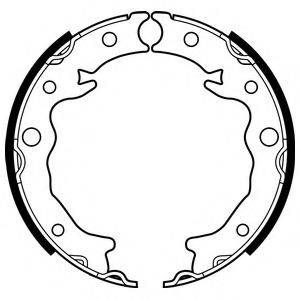DELPHI LS2089 Комплект гальмівних колодок, стоянкова гальмівна система