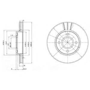 DELPHI BG2780 гальмівний диск