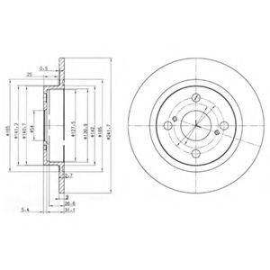 DELPHI BG2598 гальмівний диск