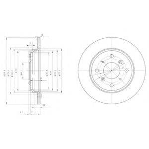 DELPHI BG3062 гальмівний диск