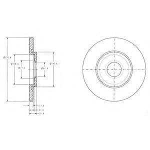 DELPHI BG3421 гальмівний диск