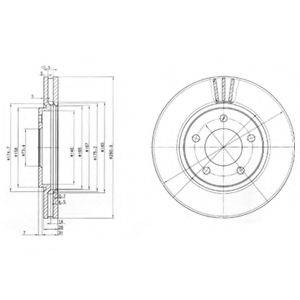 DELPHI BG3715 гальмівний диск