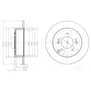 DELPHI BG4260 гальмівний диск