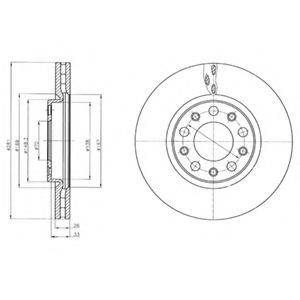 DELPHI BG4314 гальмівний диск