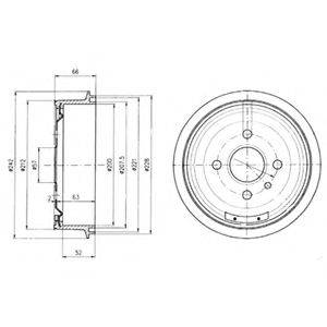 DELPHI BF102 Гальмівний барабан