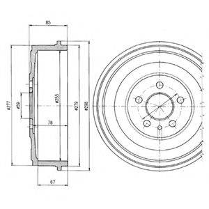 DELPHI BF325 Гальмівний барабан