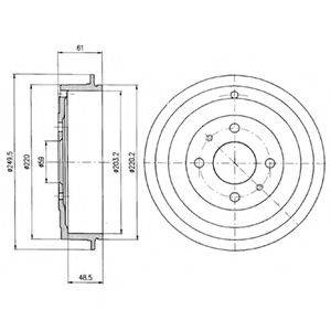DELPHI BF366 Гальмівний барабан
