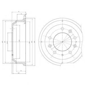 DELPHI BF8 Гальмівний барабан