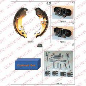 DELPHI 972 Комплект гальмівних колодок