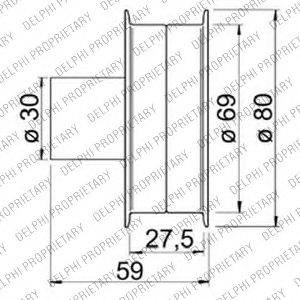 DELPHI KDB213 Комплект ременя ГРМ