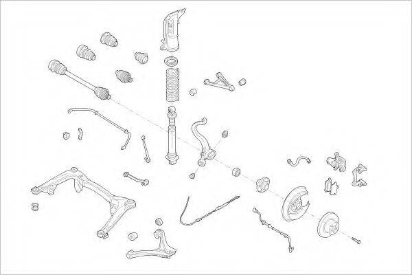 DELPHI AUDI08892R Підвіска колеса