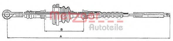 METZGER 109846 Трос, стоянкова гальмівна система