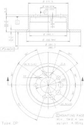 METZGER 10022E гальмівний диск