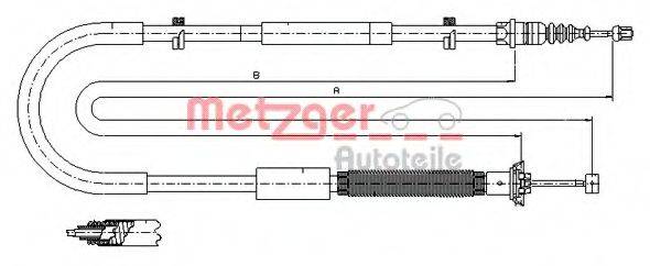 METZGER 120703 Трос, стоянкова гальмівна система