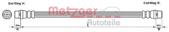 METZGER 4110254 Гальмівний шланг