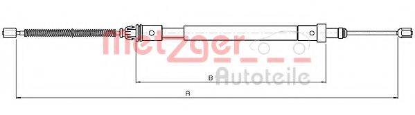 METZGER 104575 Трос, стоянкова гальмівна система