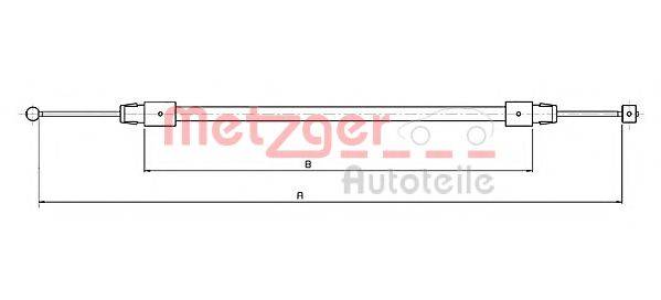 METZGER 107633 Трос, стоянкова гальмівна система