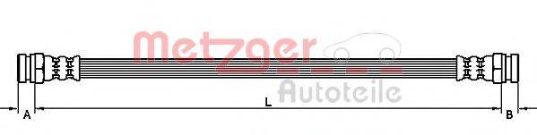 METZGER 4118576 Гальмівний шланг