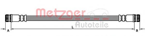 METZGER 4110474 Гальмівний шланг
