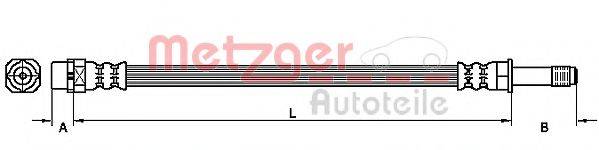 METZGER 4111115 Гальмівний шланг
