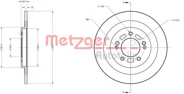 METZGER 6110694 гальмівний диск