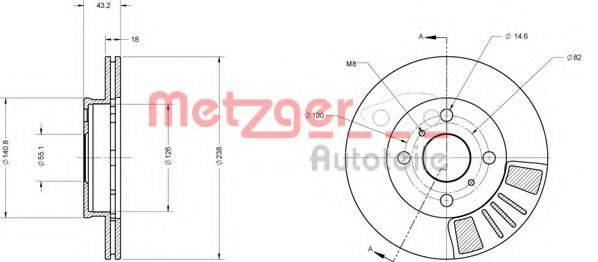 METZGER 6110269 гальмівний диск
