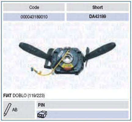 MAGNETI MARELLI 000043189010 Вимикач на колонці кермового керування