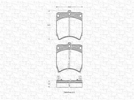MAGNETI MARELLI 363702160521 Комплект гальмівних колодок, дискове гальмо