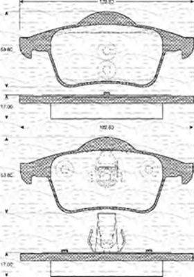 MAGNETI MARELLI 363702161109 Комплект гальмівних колодок, дискове гальмо