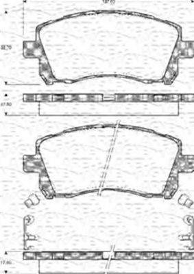 MAGNETI MARELLI 363702161143 Комплект гальмівних колодок, дискове гальмо