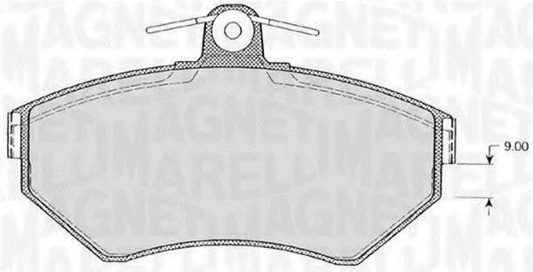 MAGNETI MARELLI 363916060145 Комплект гальмівних колодок, дискове гальмо