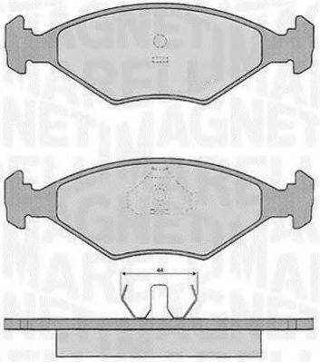 MAGNETI MARELLI 363916060229 Комплект гальмівних колодок, дискове гальмо
