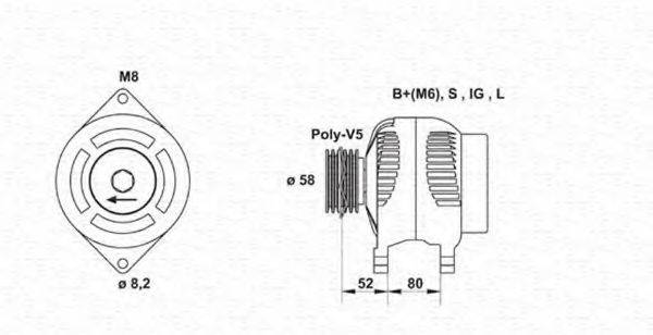 MAGNETI MARELLI 943346215010 Генератор