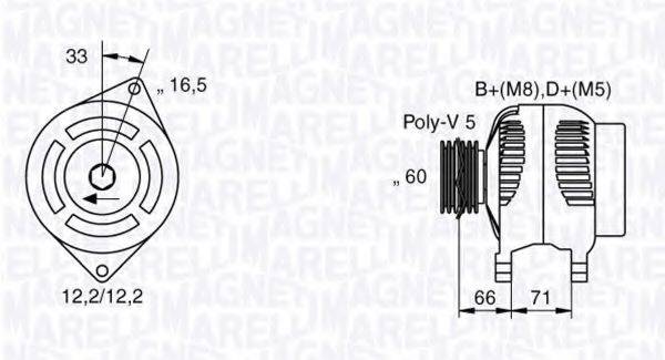 MAGNETI MARELLI 063321340010 Генератор