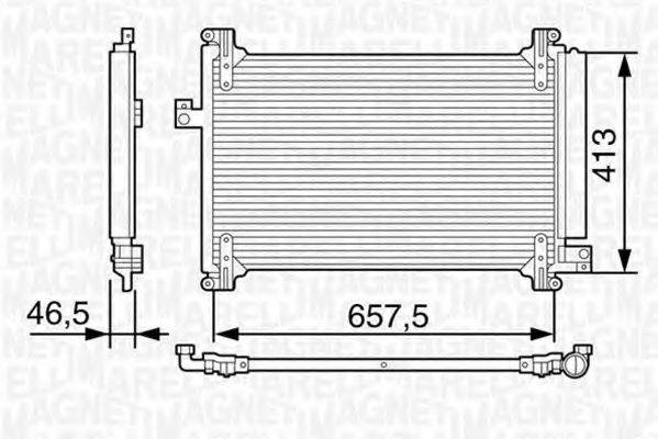 MAGNETI MARELLI 350203242000 Конденсатор, кондиціонер