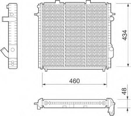 MAGNETI MARELLI 350213253000 Радіатор, охолодження двигуна