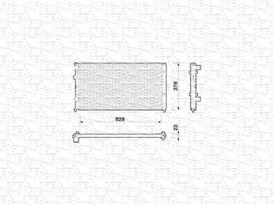 MAGNETI MARELLI 350213779000 Радіатор, охолодження двигуна