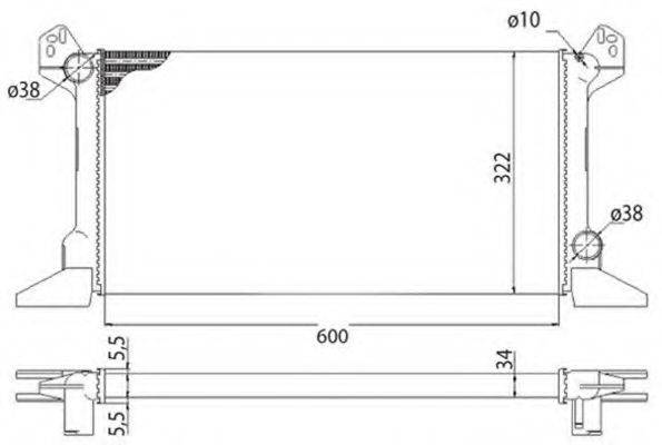 MAGNETI MARELLI 350213513003 Радіатор, охолодження двигуна